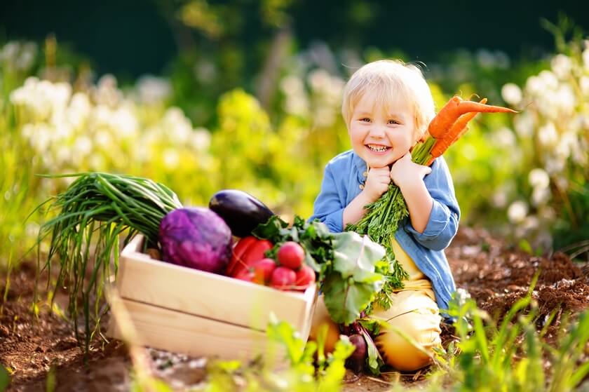 Children gardening - florist kid