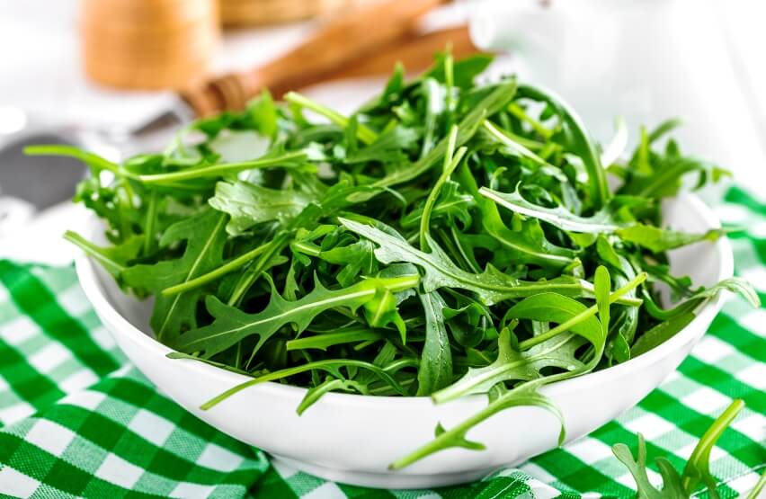 arugula on the table