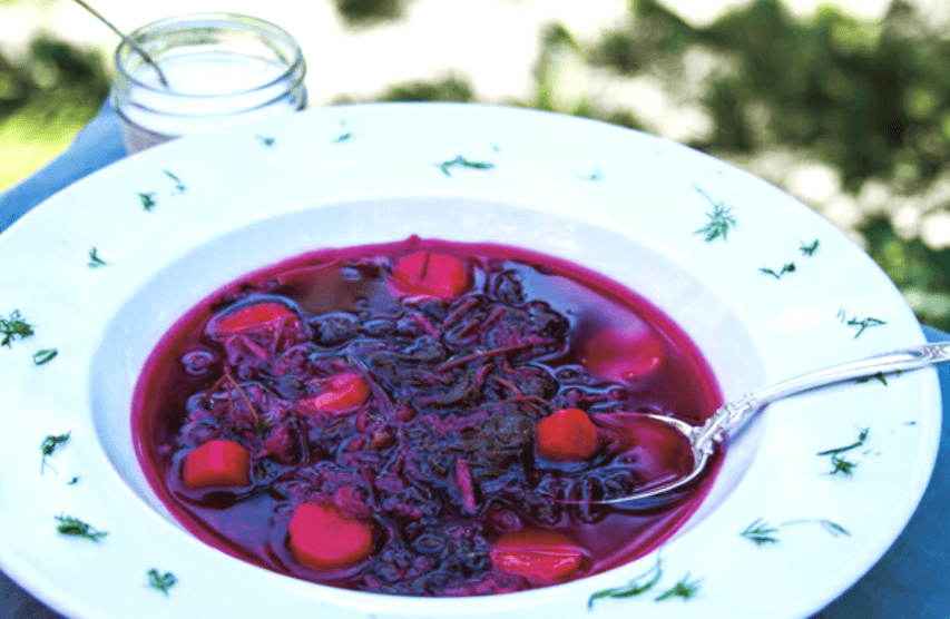 kale microgreen borscht