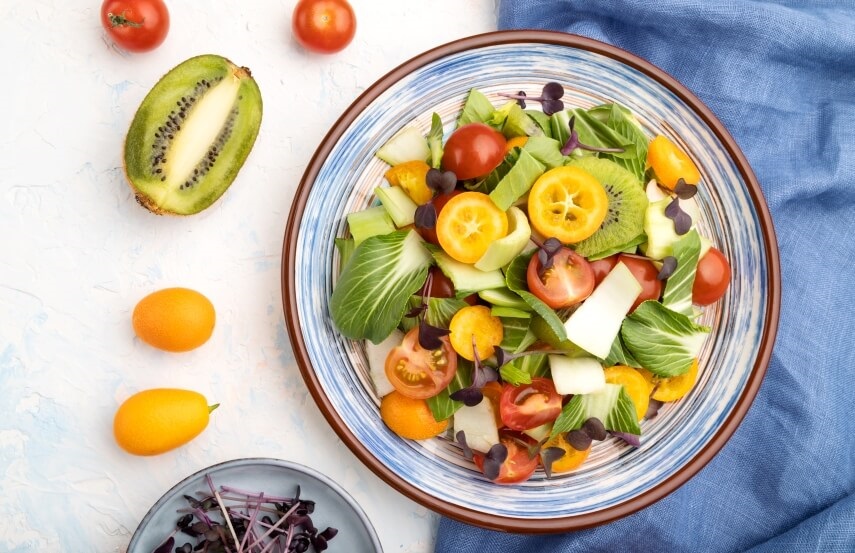 microgreens and salad