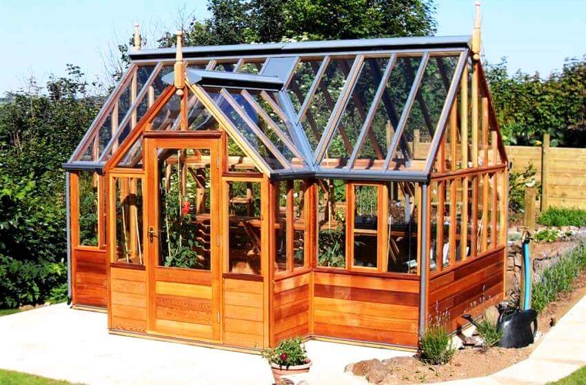wooden urban greenhouse