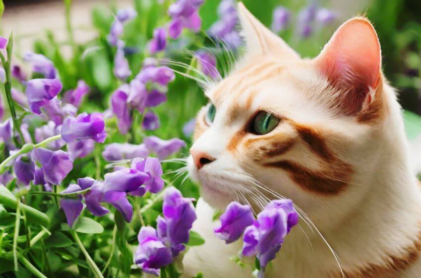 sweet peas are poisonous to cats