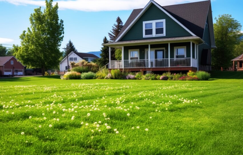 sustainable micro clover lawn